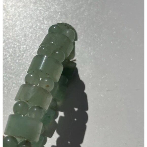 Vintage Green Jade Aventurine Multi Beads Beaded Bracelet Women’s Sz 7 - Picture 12 of 13